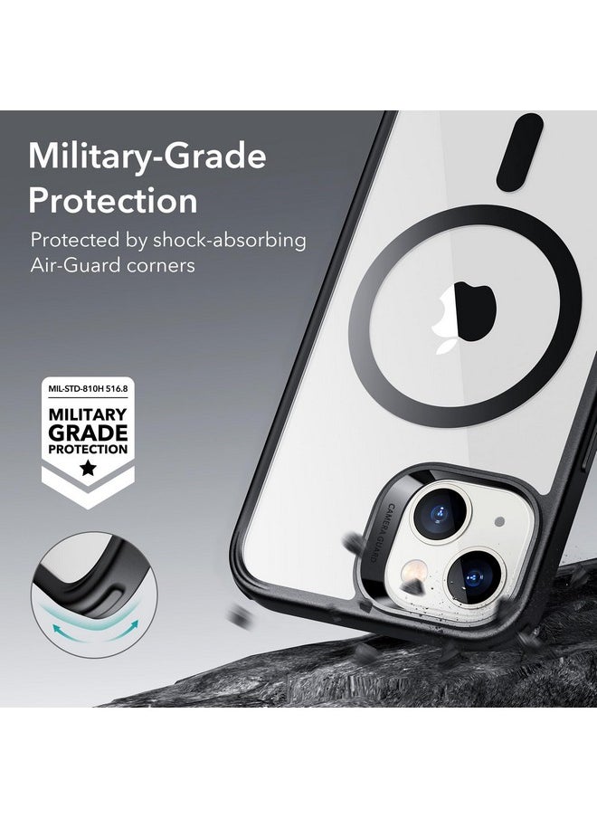 ESR for iPhone 13/14 Cover, Compatible with MagSafe, Scratch-Resistant, Thin and Slim, Classic Shockproof Military-Grade Protection, TPU, Magnetic Back Case, Clear Black