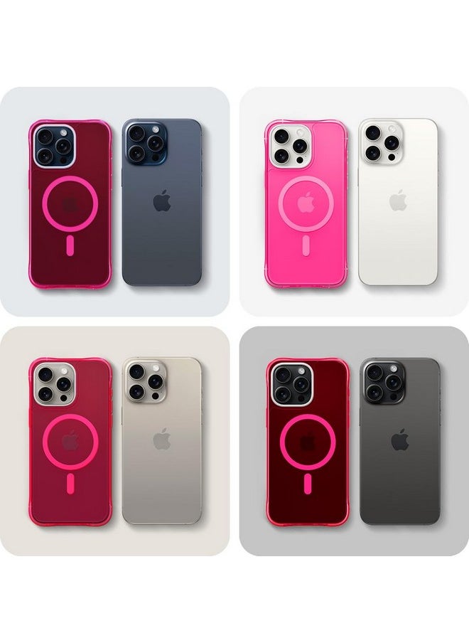 CYRILL Spigen Ultrasheer Mag Compatible With iPhone 15 Pro (2023) Back Cover [Tpu,Pc|Hot Pink]