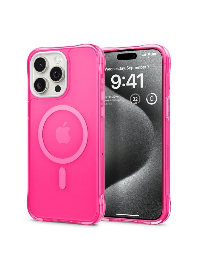 CYRILL Spigen Ultrasheer Mag Compatible With iPhone 15 Pro (2023) Back Cover [Tpu,Pc|Hot Pink]