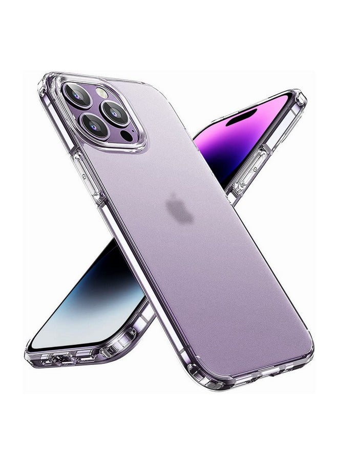 KAPAVER Polycarbonate For Iphone 14 Pro Matte Clear Case[Anti-Fingerprints ][Anti-Scratch] Frosted Translucent Shockproof Slim Cover 6.1 Inches (Matte Clear)