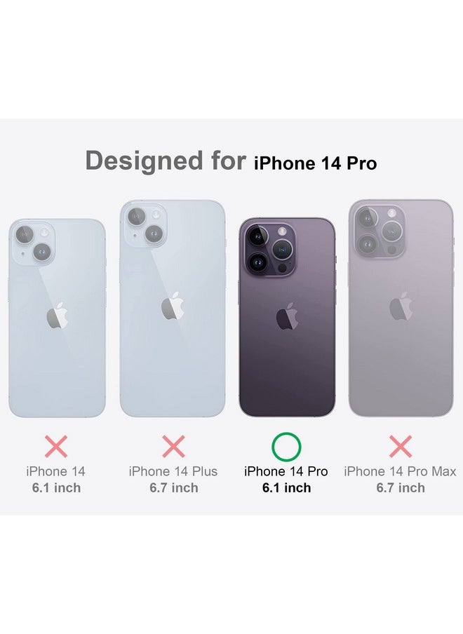 KAPAVER Polycarbonate For Iphone 14 Pro Matte Clear Case[Anti-Fingerprints ][Anti-Scratch] Frosted Translucent Shockproof Slim Cover 6.1 Inches (Matte Clear)