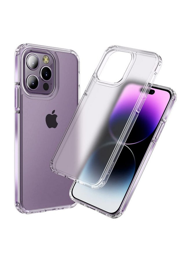 KAPAVER Polycarbonate For Iphone 14 Pro Matte Clear Case[Anti-Fingerprints ][Anti-Scratch] Frosted Translucent Shockproof Slim Cover 6.1 Inches (Matte Clear)