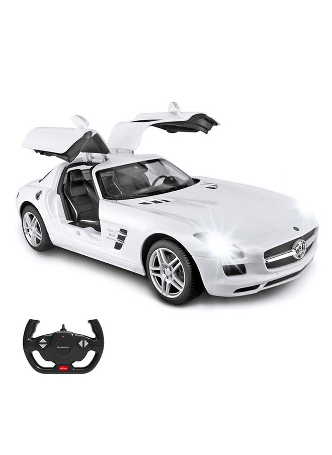RASTAR Benz Remote Control Car |1:14 RC Mercedes Benz SLS AMG Model Car Toy Car for Kids, Open Doors by Manual - White 2.4GHz
