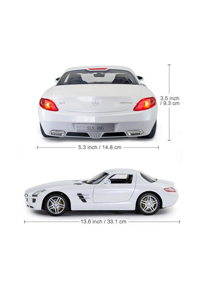 RASTAR Benz Remote Control Car |1:14 RC Mercedes Benz SLS AMG Model Car Toy Car for Kids, Open Doors by Manual - White 2.4GHz