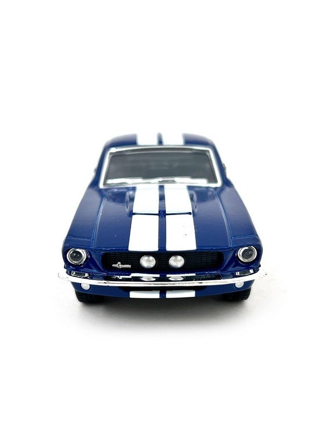 KiNSMART 1967 Ford Shelby Mustang GT500 Blue 1:38 Scale 5 Inch Die Cast Model Toy Race Car w/Pullback Action
