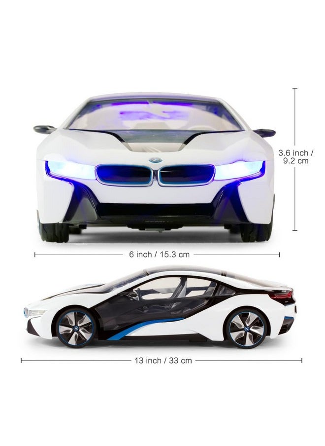 RASTAR BMW Toy Car, 1:14 BMW i8 Remote Control Car | BMW RC Car, Fully Transparent/Interior Light