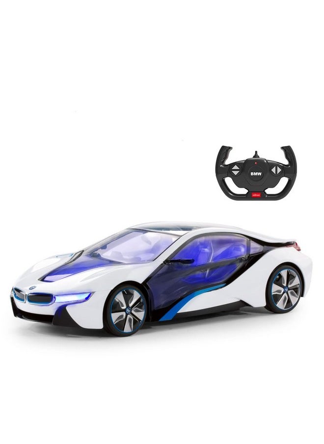 RASTAR BMW Toy Car, 1:14 BMW i8 Remote Control Car | BMW RC Car, Fully Transparent/Interior Light
