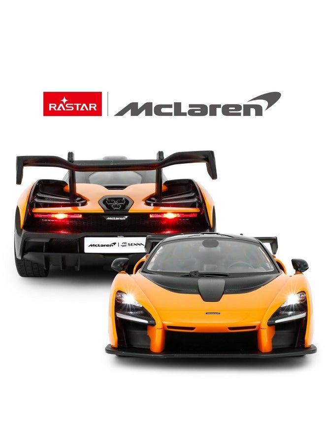 RASTAR 1/14 McLaren Senna Remote Control Car, McLaren RC Car Doors Open Toy McLaren Car Orange Race Car