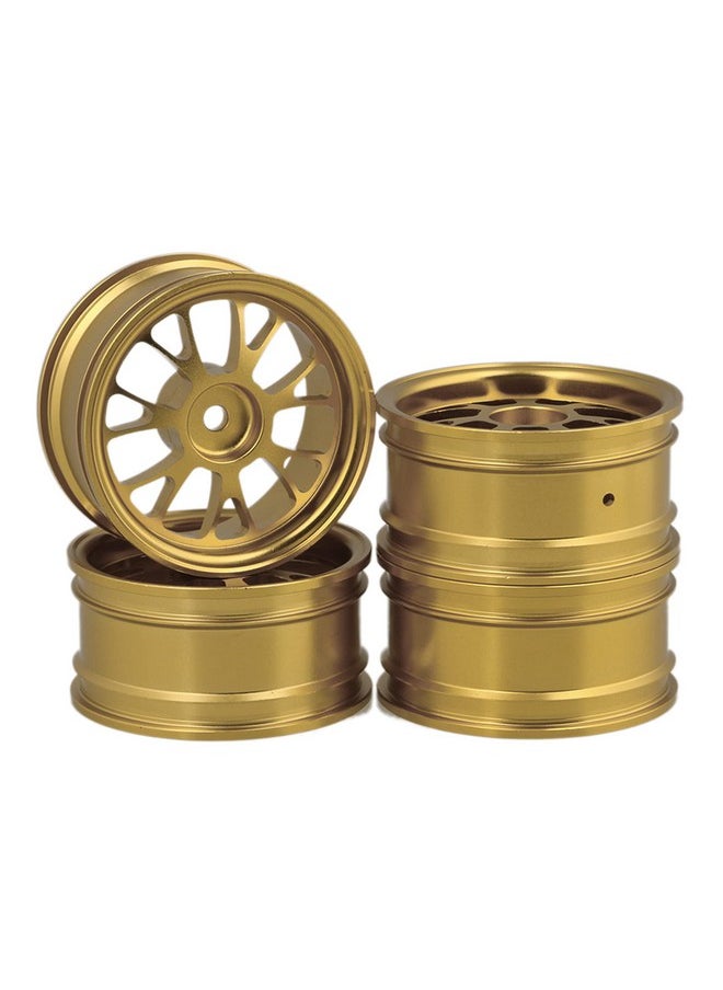 Mxfans 4PCS RC Golden Al. Upgrade 50008Y Y-Shape Wheel Rim RC1:10 On-Road Car & Drift Car