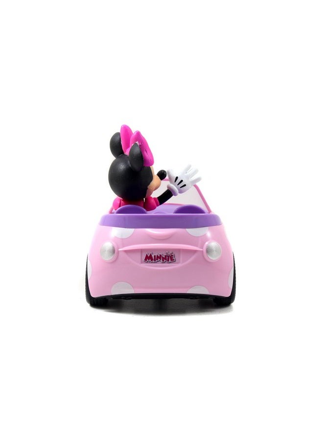 Disney Junior Minnie Mouse Roadster RC Car with Polka Dots, 27 MHz, Pink with White Polka Dots, Standard (97161)