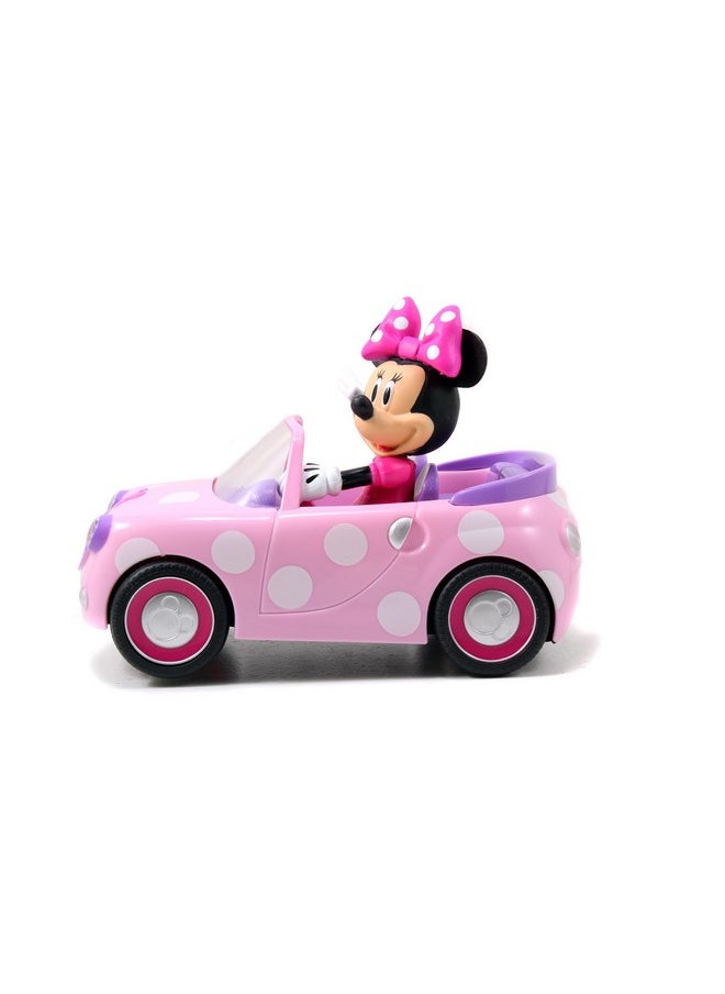 Disney Junior Minnie Mouse Roadster RC Car with Polka Dots, 27 MHz, Pink with White Polka Dots, Standard (97161)