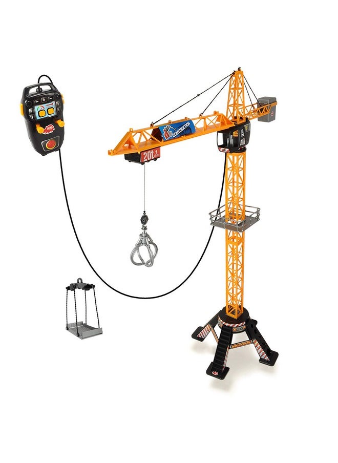 DICKIE TOYS Mighty Construction Crane with Remote Control, 48