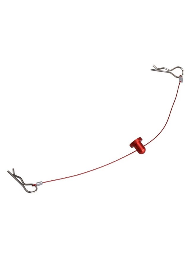 Mxfans Red Color 1/10 RC Car Body Clip Pins 155mm Steel Wire Body Clips with Screw Retainer N10259R Set of 2