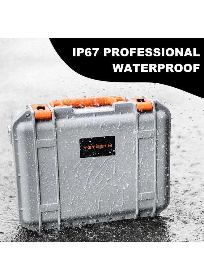 YETEETH Hard Case for DJI Air 3S Air 3, Waterproof Pressure Resistant Carrying Case for DJI Air 3S Air 3 Accessories - Fits Latest DJI RC 2/RC-N2/RC-N3 (Grey)