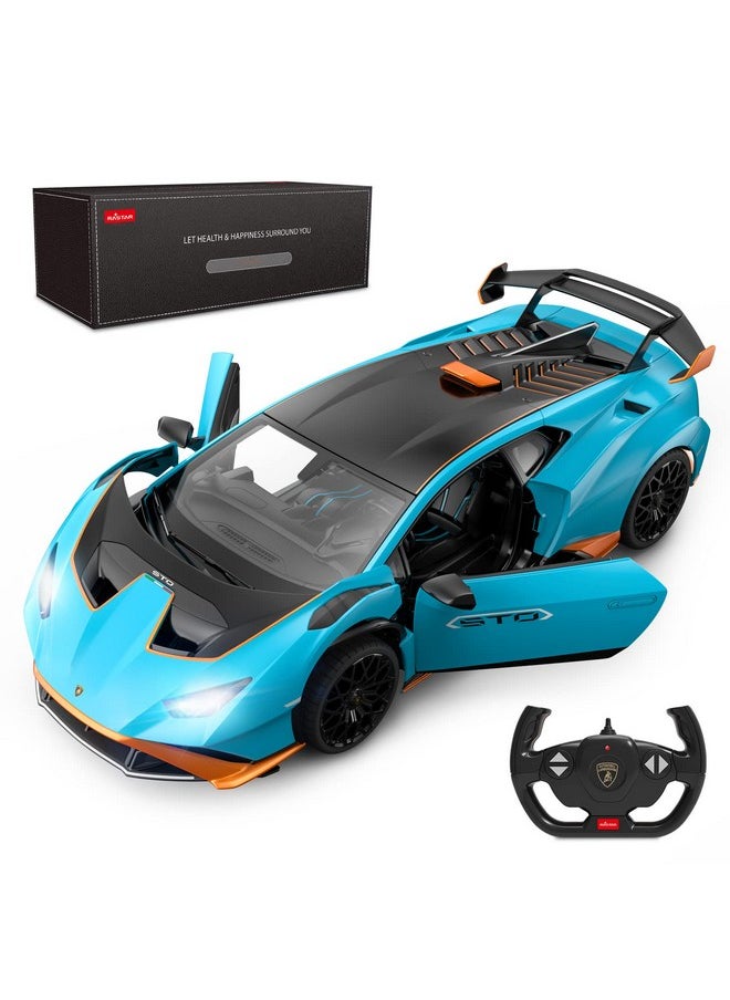 RASTAR Lamborghini RC Car R/C 1/14 Lamborghini Huracán STO Model Car Blue Lamborghini Toy Car 2.4Ghz Remote Control Car for Boys 8-12