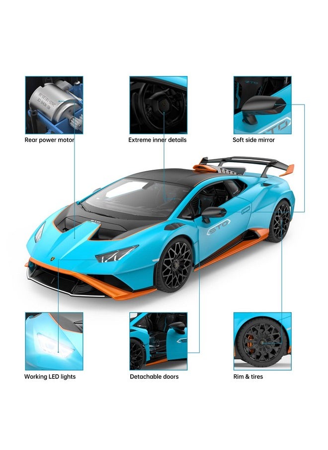 RASTAR Lamborghini RC Car R/C 1/14 Lamborghini Huracán STO Model Car Blue Lamborghini Toy Car 2.4Ghz Remote Control Car for Boys 8-12