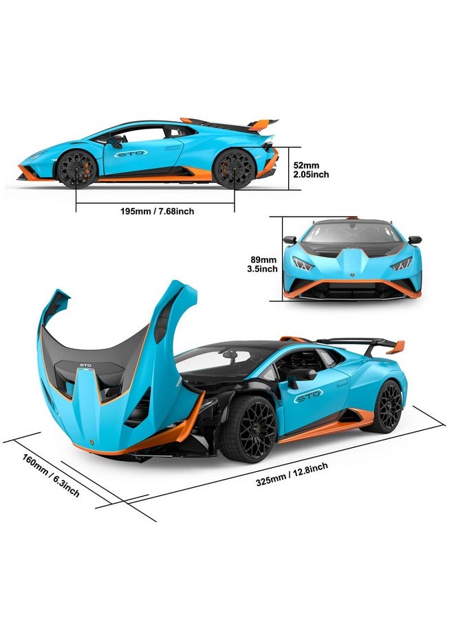 RASTAR Lamborghini RC Car R/C 1/14 Lamborghini Huracán STO Model Car Blue Lamborghini Toy Car 2.4Ghz Remote Control Car for Boys 8-12