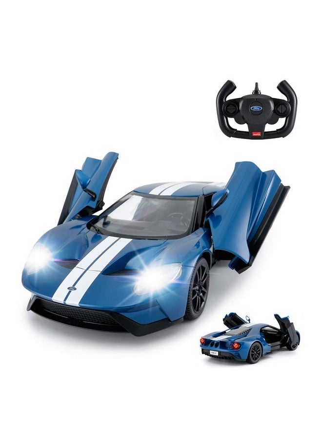 RASTAR RC Car | 1/14 Ford GT Remote Control RC Race Toy Car for Kids, Open Doors by Manual, Blue (2.4GHz)