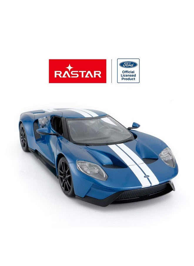 RASTAR RC Car | 1/14 Ford GT Remote Control RC Race Toy Car for Kids, Open Doors by Manual, Blue (2.4GHz)