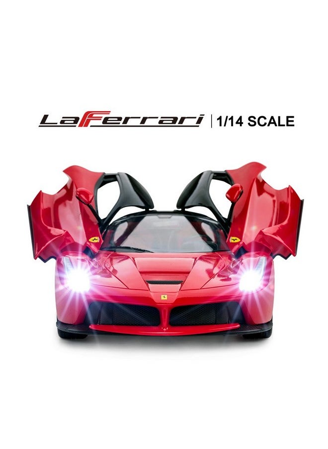 RASTAR RC Car | 1/14 Scale Ferrari LaFerrari Radio Remote Control R/C Toy Car Model Vehicle for Boys Kids, Red