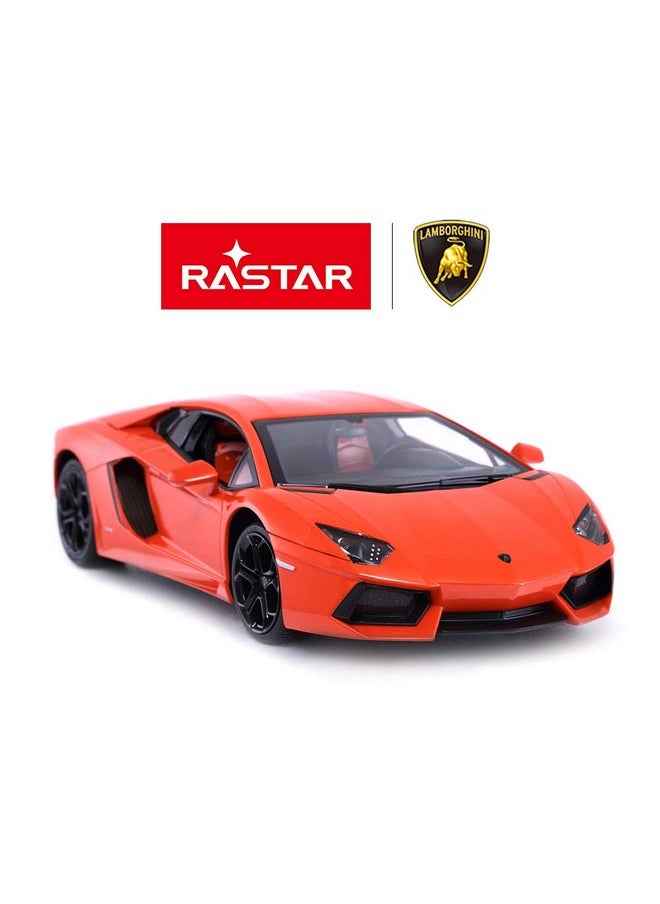 RASTAR RC Lamborghini Toy Car, 1:14 Lamborghini Aventador LP700-4 Remote Control Car, Working Lights - Orange