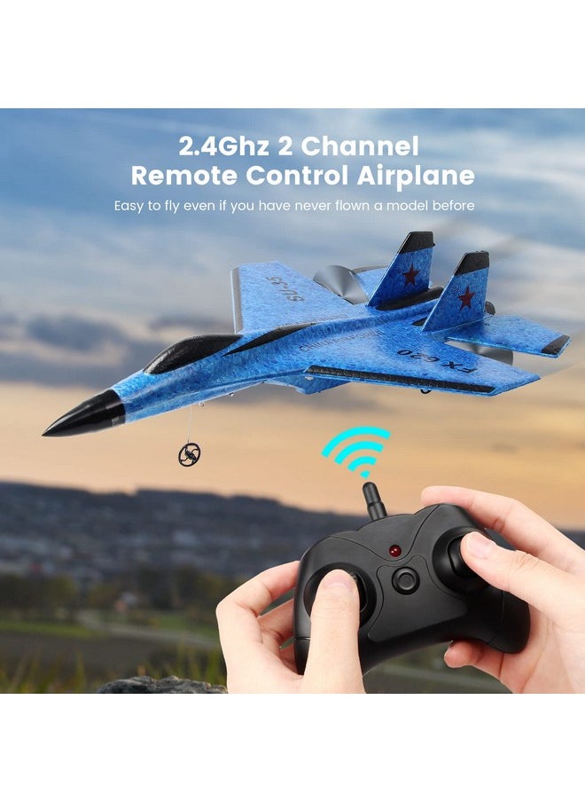 BEHORSE Remote Control Airplane RC Plane 2 Channel Remote Control Airplane Ready to Fly, 2.4GHz Easy to Control RC Glider Plane for Kids