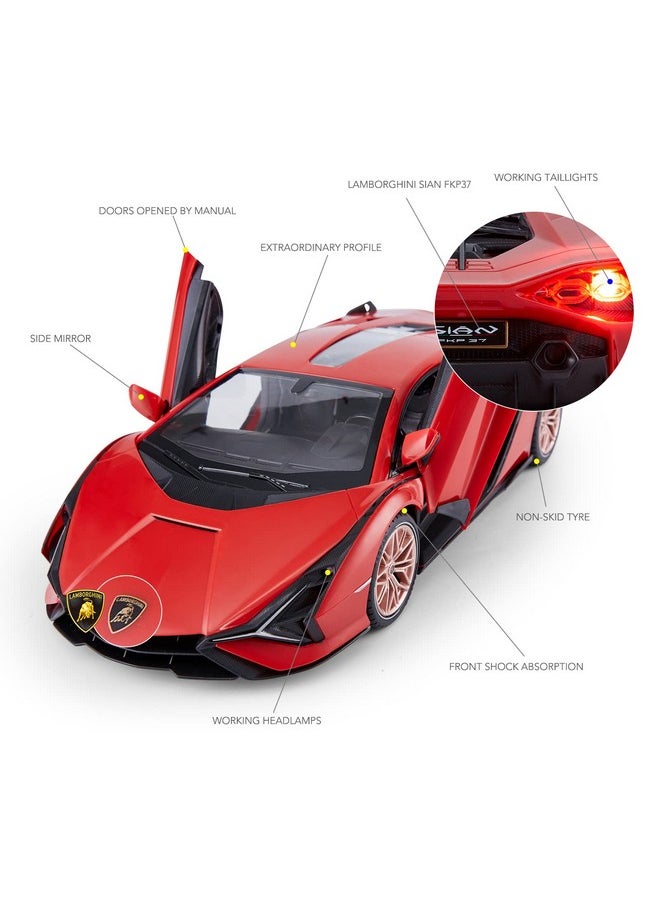 RASTAR RC Car Lamborghini Sián FKP 37 1/14 Remote Control Car, Lamborghini Toy Rc Car for Kids Boys6-12 - RED