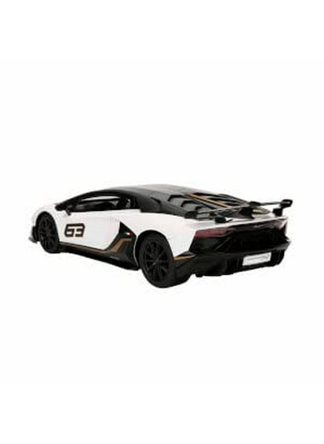 RASTAR Toy Lamborghini Car 1:14 Lamborghini Aventador SVJ Remote Control Model Car, Super RC Sport Racing Car for Kids Boys Gifts, 2.4GHz / White
