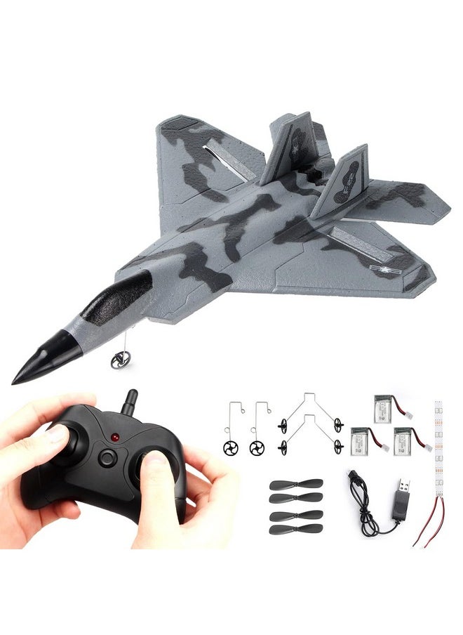 BEHORSE RC Plane -F22 Raptor Model Toy Airplane Glider, 2 Channels 2.4 GHz Remote Control Airplane Easy to Fly RC Jet,Kids & Beginners F22 Easy to Fly Toy for Fighter Model Glider