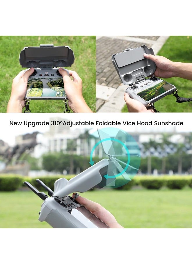 Mini 4 Pro/Air 3 Accessories 3 in 1 Sun Hood/Sunshade Protector for DJI RC 2 Remote Controller Joysticks Cover Full Screen Protection Accessories