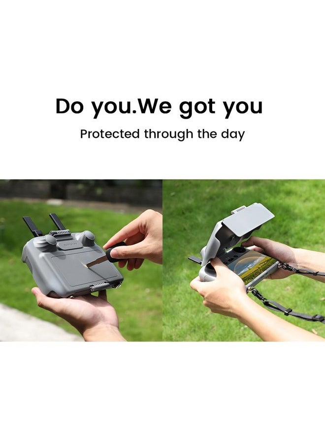 Mini 4 Pro/Air 3 Accessories 3 in 1 Sun Hood/Sunshade Protector for DJI RC 2 Remote Controller Joysticks Cover Full Screen Protection Accessories