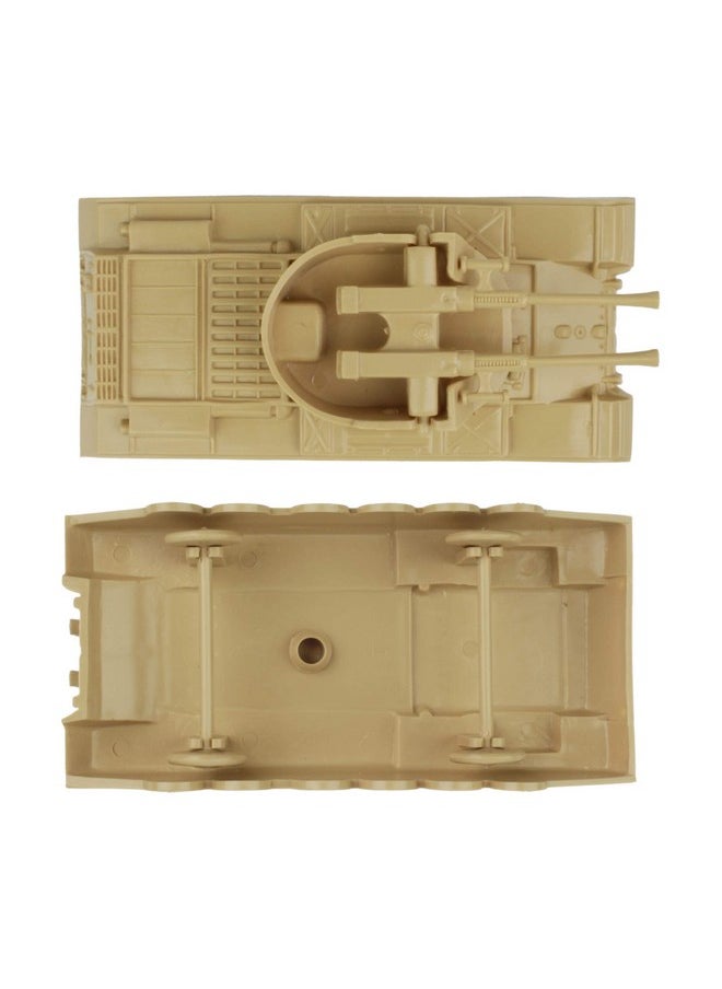 BMC Classic Payton Anti-Aircraft Tanks - 4pc Tan Green Plastic Army Men Vehicles