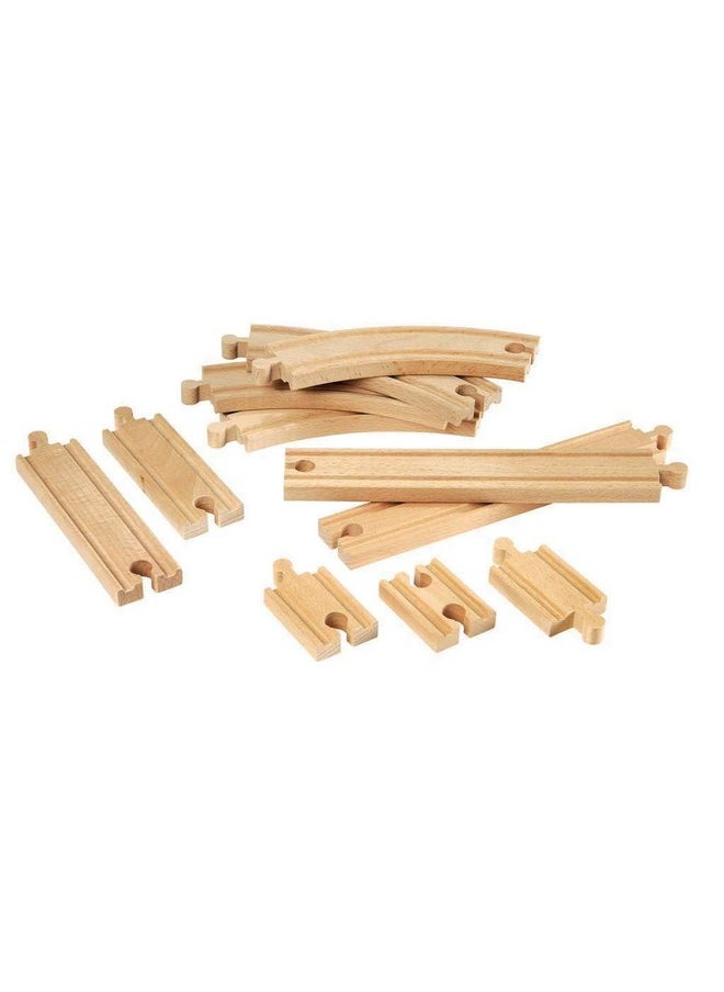 BRIO World 33401 Beginner's Expansion Pack | 11-Piece Kids Wooden Train Track Set | Enhances Motor Skills | Compatible with All Train Sets | Certified Sustainable Wood | Perfect for Ages 3+