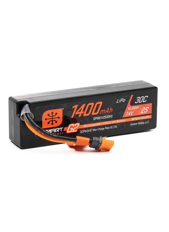 Spektrum SMART 1400mAh 2S 7.4V Smart G2 30C LiPo; IC2 Connector, SPMX142S30H2