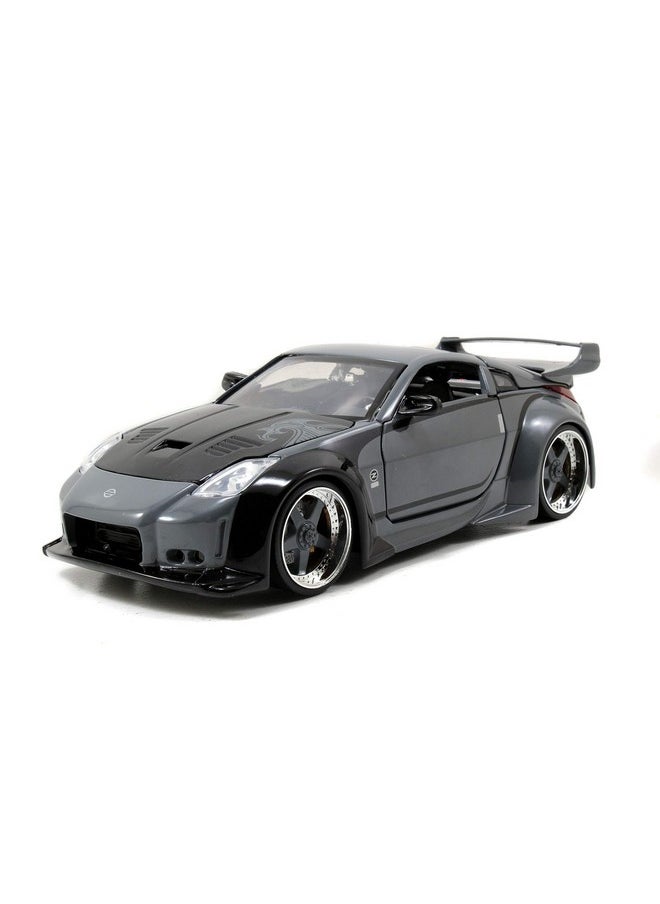 Jada Toys Fast & Furious 1:24 D.K.'s Nissan 350Z Die-cast Car, Toys for Kids and Adults, Grey and Black (97172)