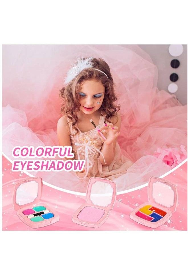 Kids Washable Makeup Girl Toys, Kit for Girl, Safe and Non-Toxic Little Set, Girls Toddler Kid Children Princess, Birthday Gift 4-10 Year Old