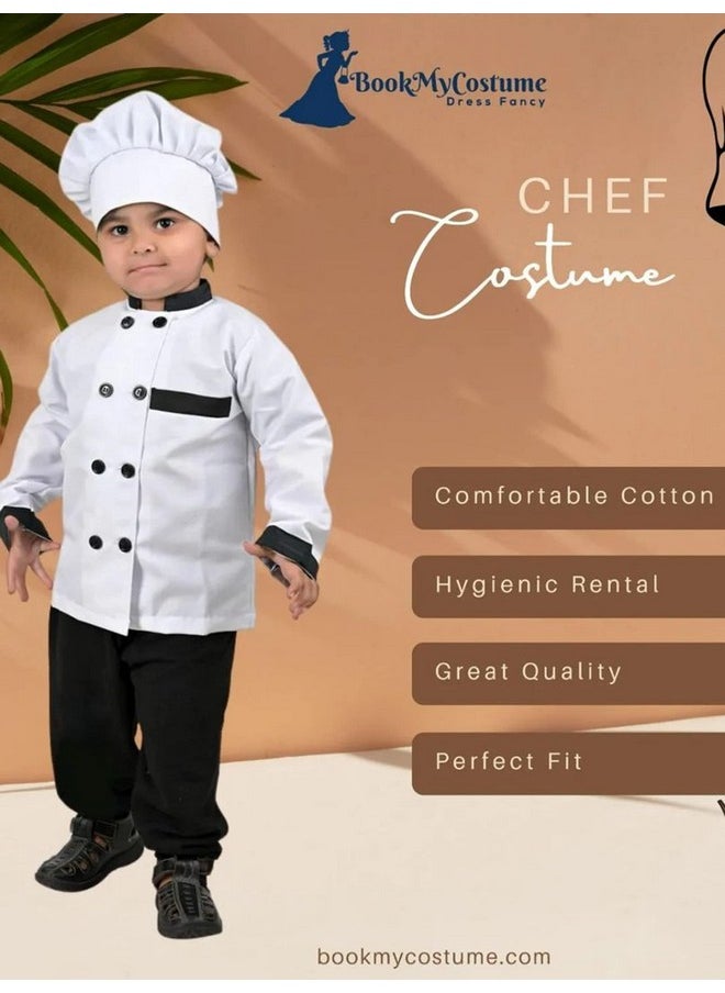 BookMyCostume Chef Professional Kids Fancy Dress Costume 2-3 years
