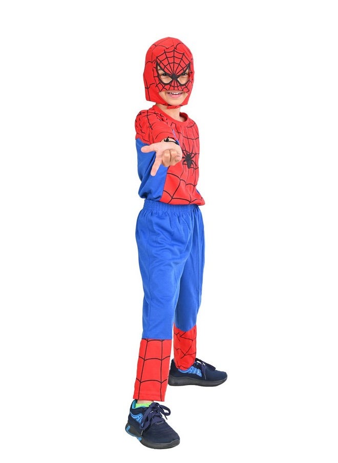 BookMyCostume The Red Blue Superhero Kids Fancy Dress Costume - Premium 6-7 years