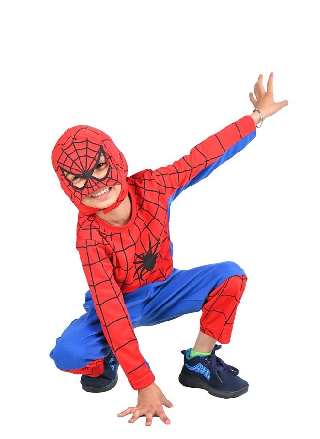 BookMyCostume The Red Blue Superhero Kids Fancy Dress Costume - Premium 6-7 years
