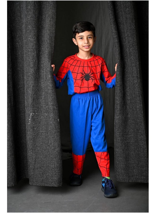 BookMyCostume The Red Blue Superhero Kids Fancy Dress Costume - Premium 6-7 years