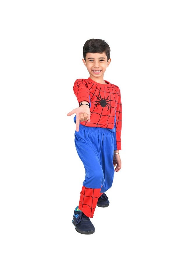 BookMyCostume The Red Blue Superhero Kids Fancy Dress Costume - Premium 6-7 years