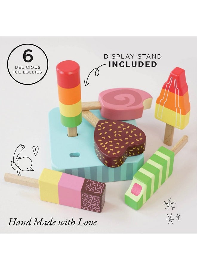 Le Toy Van Honeybake Collection Ice Lollies Set Premium Wooden Toys for Kids Ages 3 Years & Up (TV284)