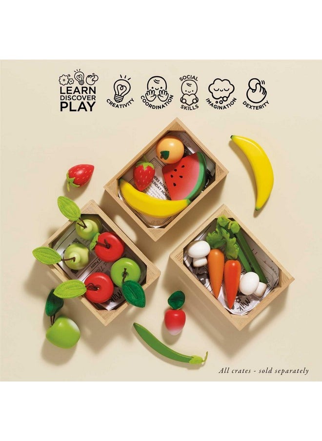 Le Toy Van - Wooden Honeybee Market Farm Eggs Half Dozen Crate | Perfect for Supermarket, Food Shop or Cafe Pretend Play | Great As A Gift (TV190)