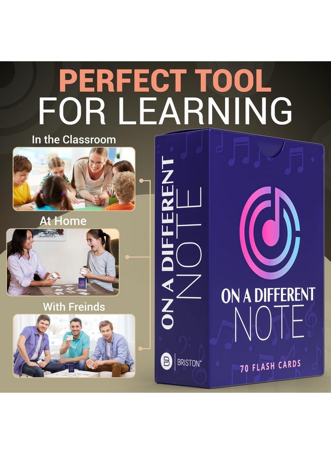 Briston Intermediate Musicians 70 Flashcards - On a Different Note, Alto & Tenor Clefs, Dynamic Symbols, Tempo & Time - Teacher or Home Music Study Art Students Learning Band Flash Cards