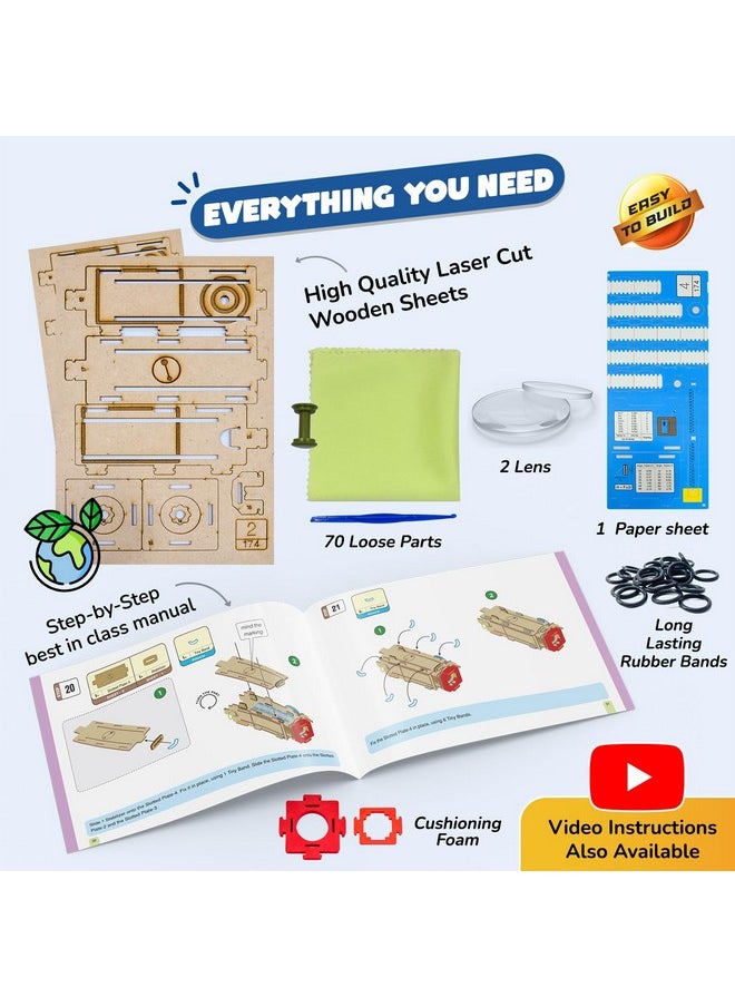 Smartivity Telescope Toy for Kids Age 8-9-10-11-12-13-14 Years Old | Measure Height & Distance | Birthday Gift for Boys & Girls | DIY Science Toys for Kids 8-14 Year| STEM Kit