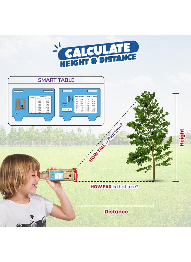 Smartivity Telescope Toy for Kids Age 8-9-10-11-12-13-14 Years Old | Measure Height & Distance | Birthday Gift for Boys & Girls | DIY Science Toys for Kids 8-14 Year| STEM Kit