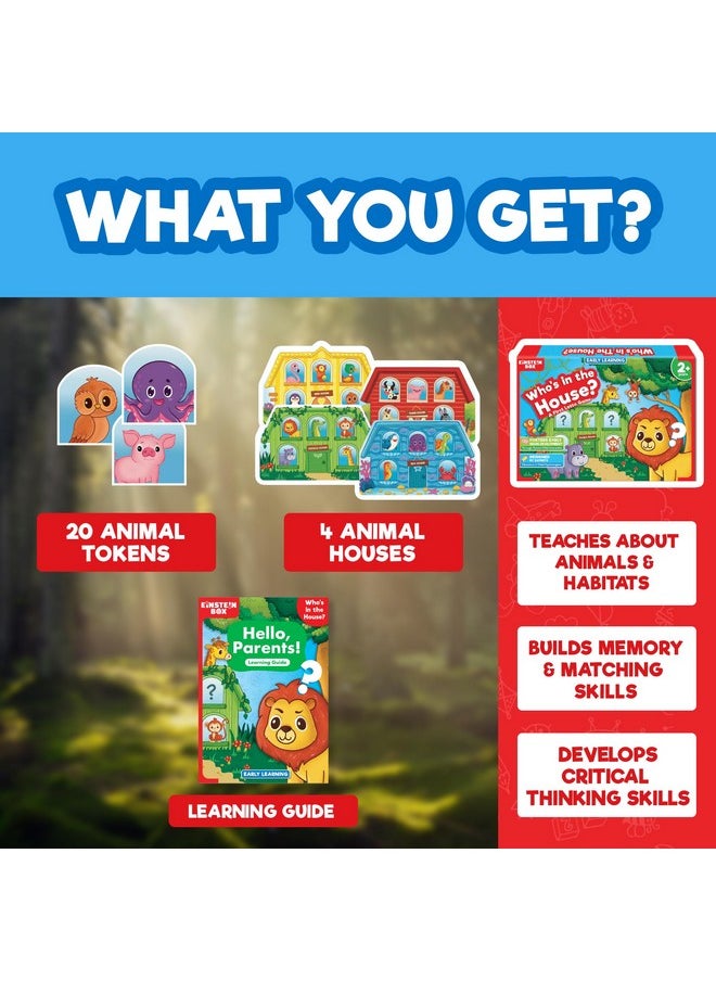 Einstein Box Who's in The House Game for Kids 2-5 Years Old | Toys & Gifts for Boys & Girls Ages 2-5 Years| Kids Games | Birthday Gift for Kids Ages 2,3,4,5 Years | Learning & Education Toys|