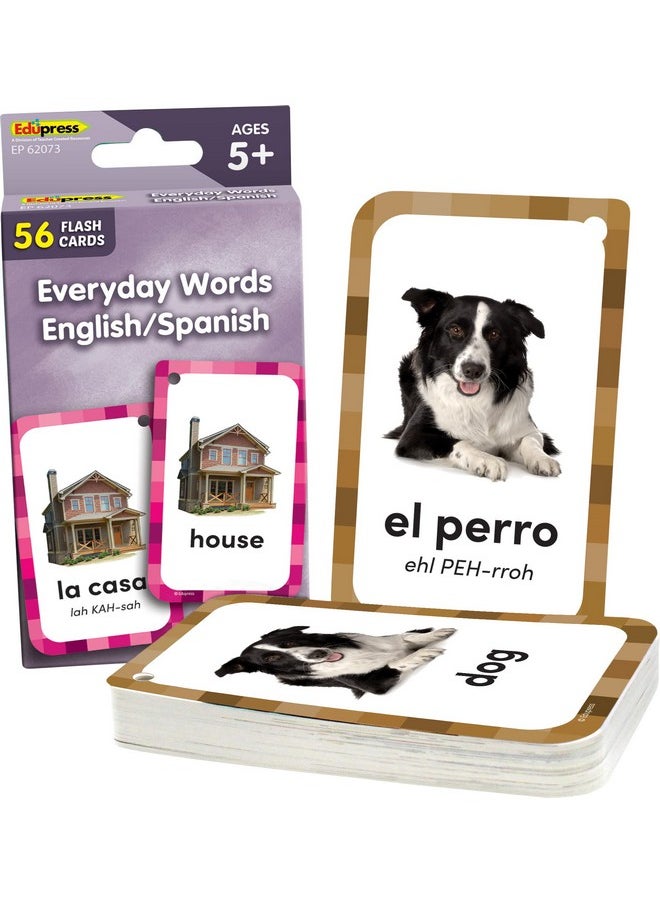 Teacher Created Resources Everyday Words English/Spanish Flash Cards (EP62073), Medium
