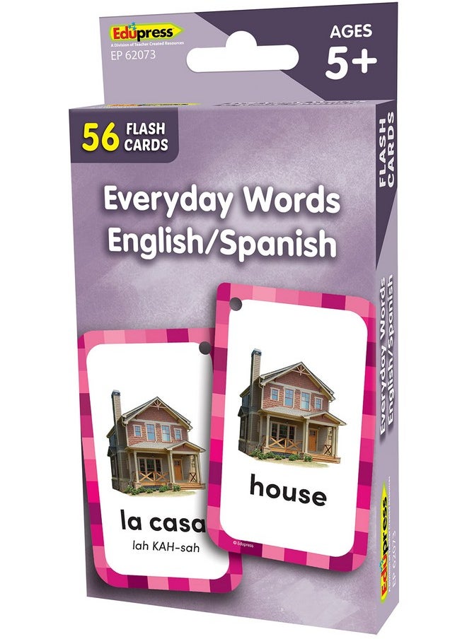 Teacher Created Resources Everyday Words English/Spanish Flash Cards (EP62073), Medium