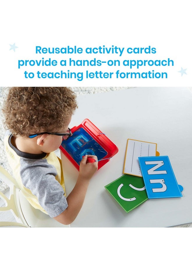 hand2mind Letter Tracing Sensory Pad, Reusable Handwriting Practice for Kids 3-5, Learn to Write, Letter Tracing Board, Toddler Writing Practice, Montessori Alphabet Toys, Preschool Learning Toys